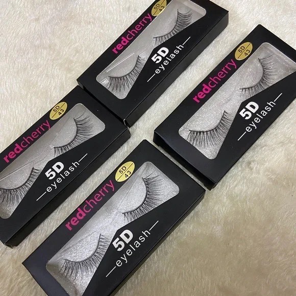 RED CHERRY EYELASHES- PAIR