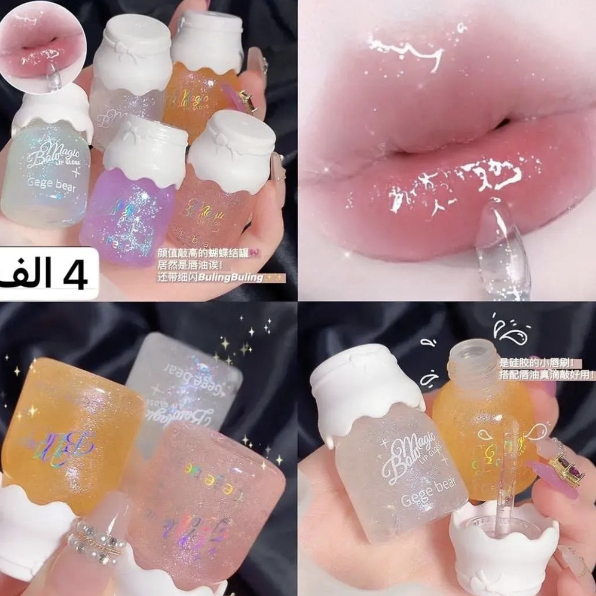 Crazy Girl Cute Milk Can Crystal Jelly Lip Oil Hydrating Plumping Lip Plumper Serum