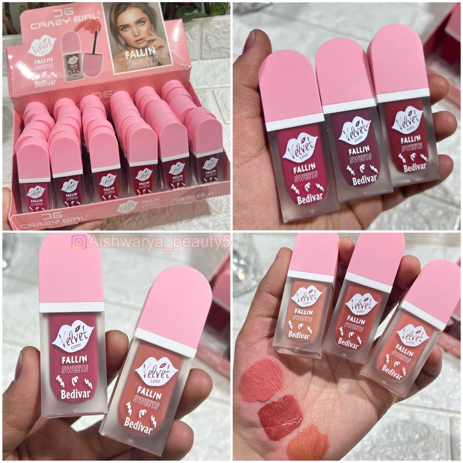 Crazy Girl Velvet Sweet Lipsticks | Set of 3
