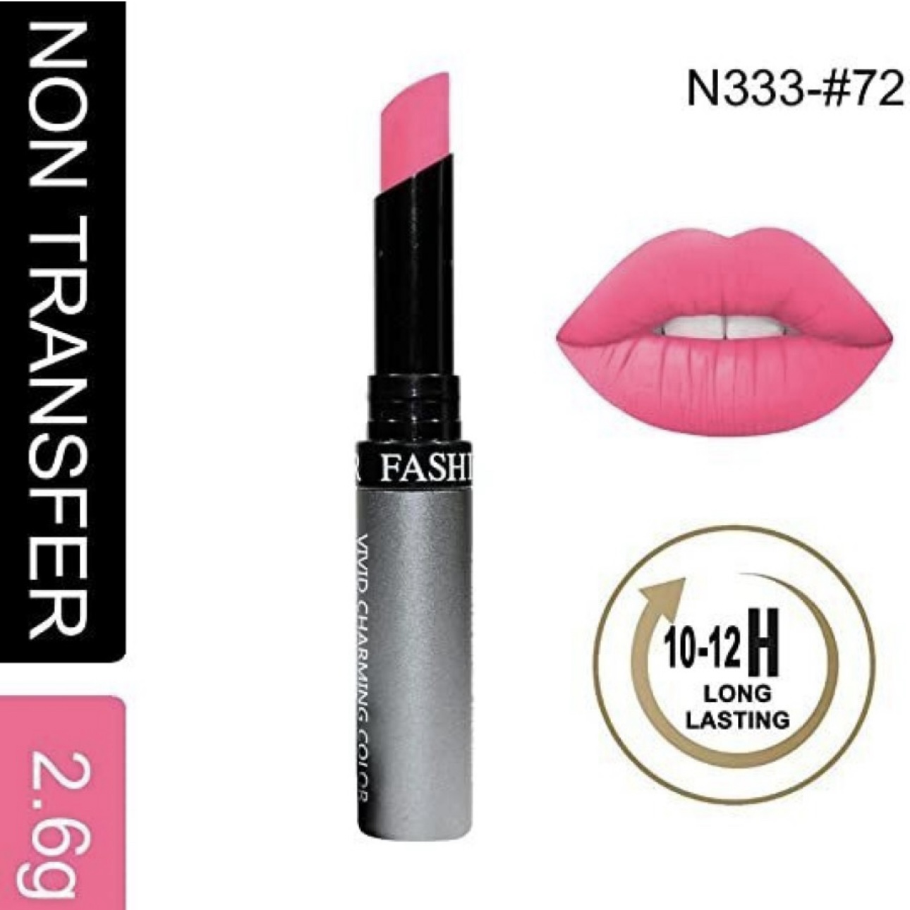 Fashion Color Non Transfer Lipstick- Baby Pink
