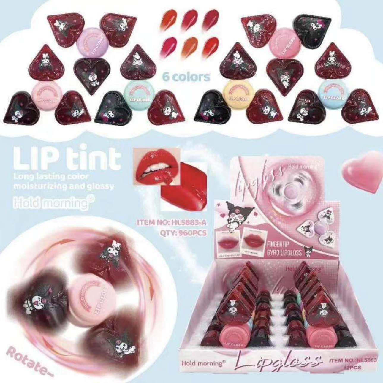Korean 3 in 1 Spinner Lip Tint