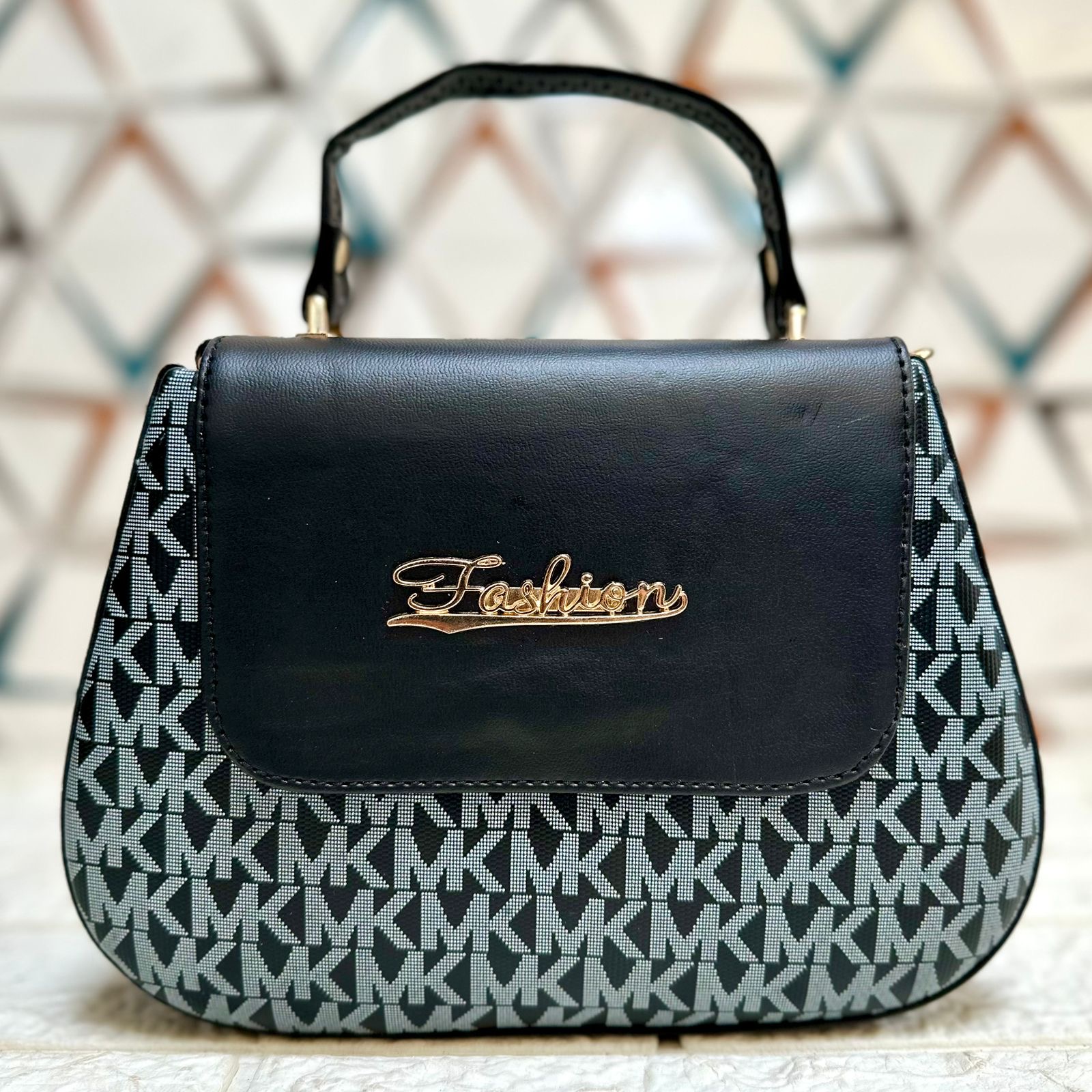 Korean Baguette Handbag-Black