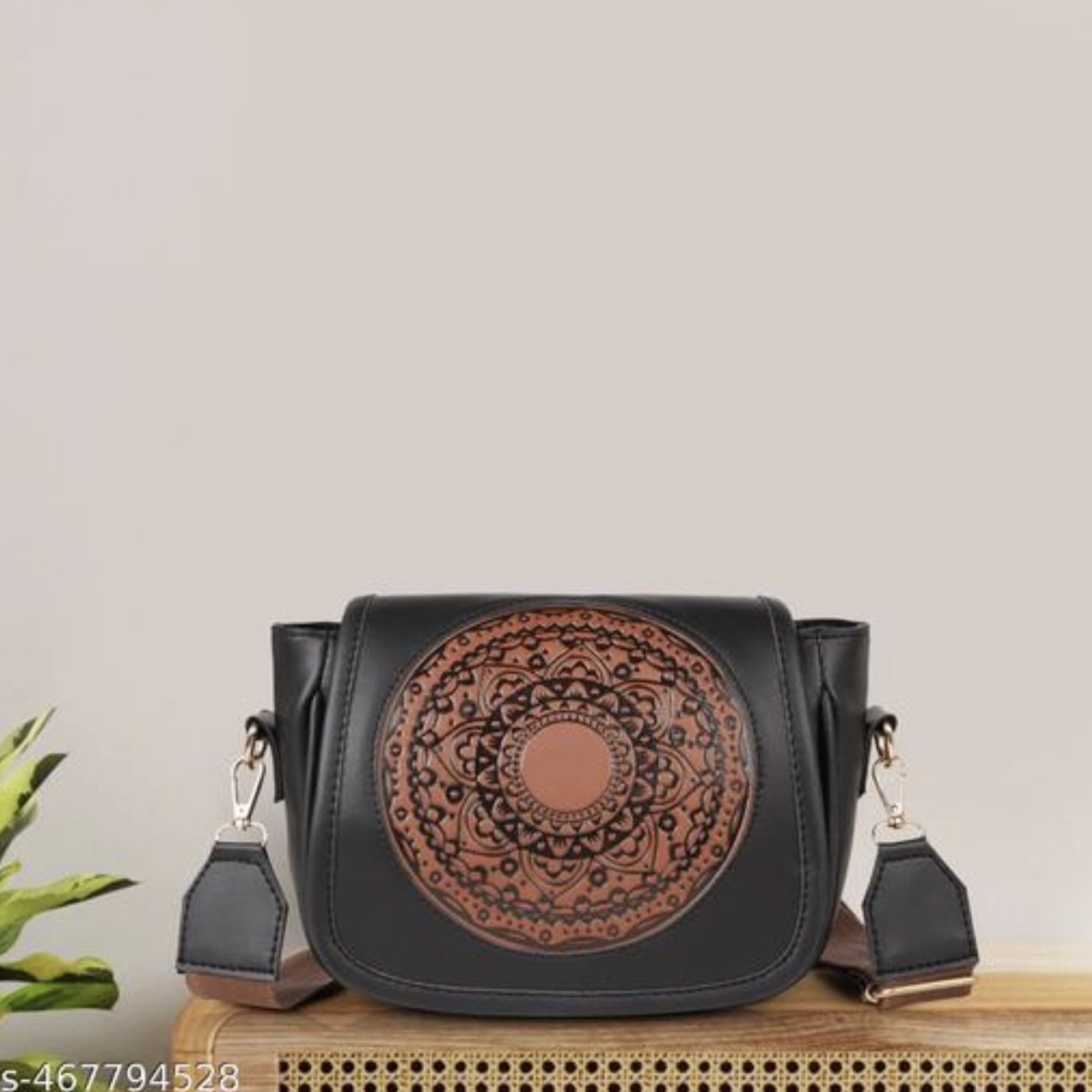 Turkish Structured Graphic Sling Bag