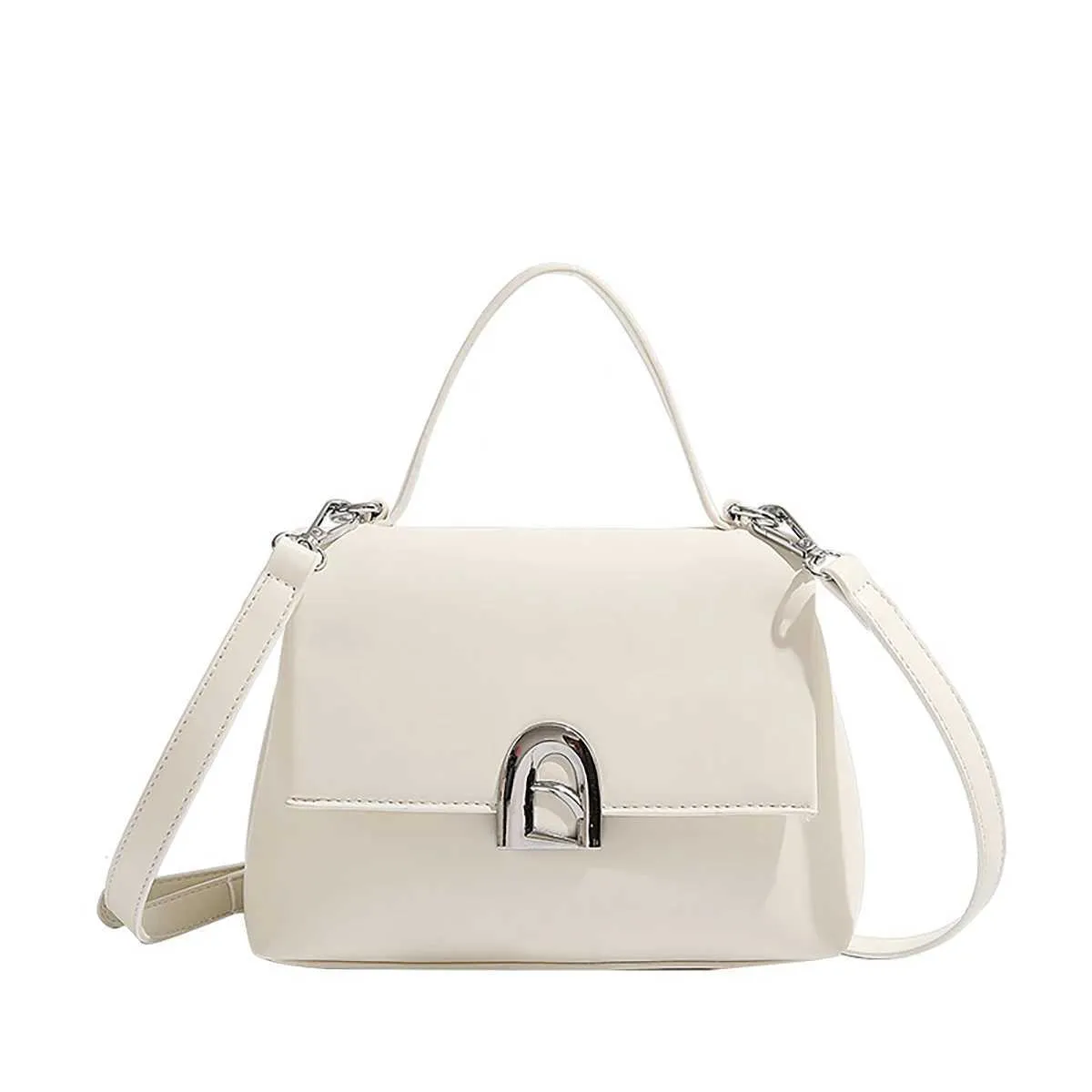 Korean Velvet Sling Bag- White