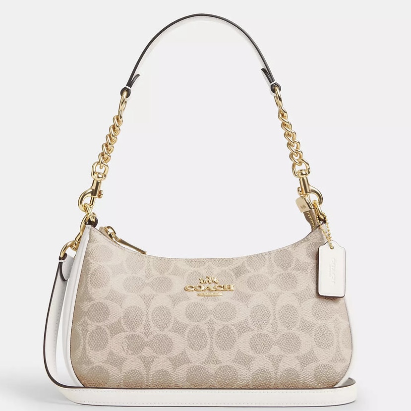 Coach teri shoulder bag -crème beige