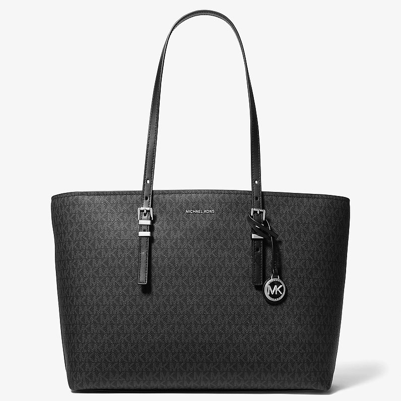 Michael Kors Signature Leather Tote Bag - Royal Black
