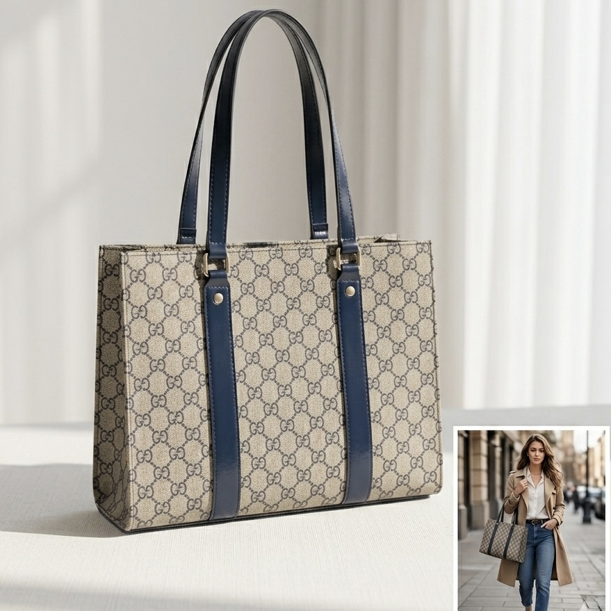 Gucci Inspired Leather Totebag