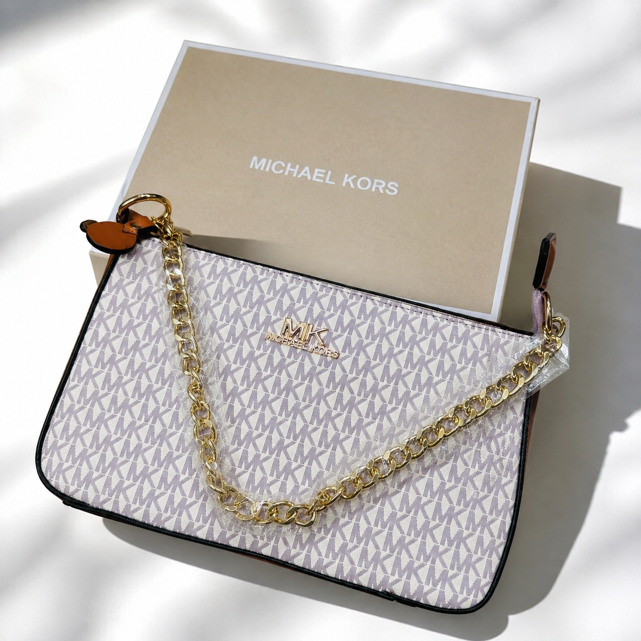 MK Michael Kors Signature Shoulder Bag With Box- lilac