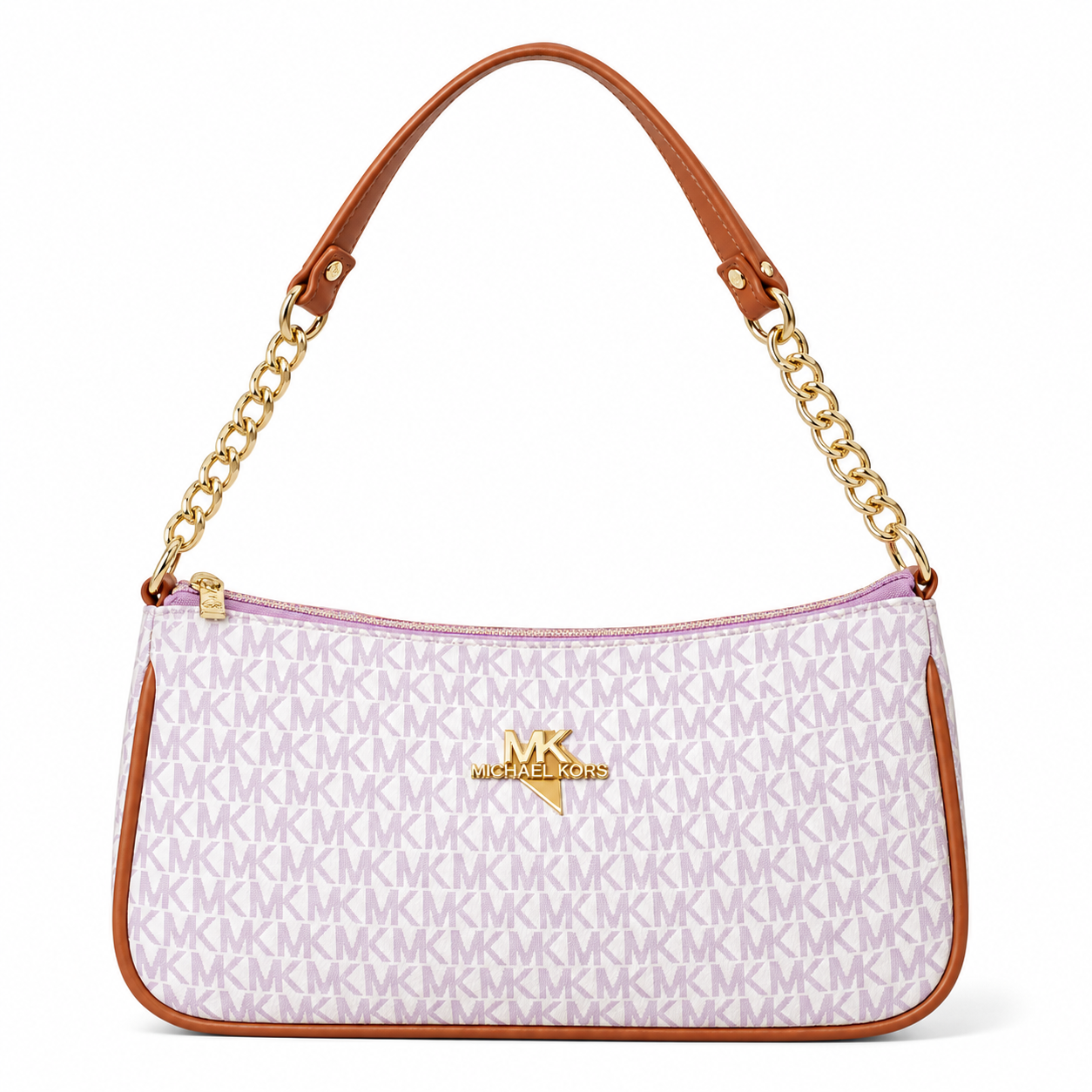 Michael Kors Signature Shoulder Bag- Lilac print